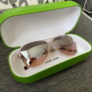 Kate Spade Bethann Rose Gold Aviator Sunglasses